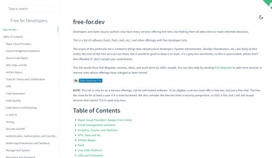 Free for Developers