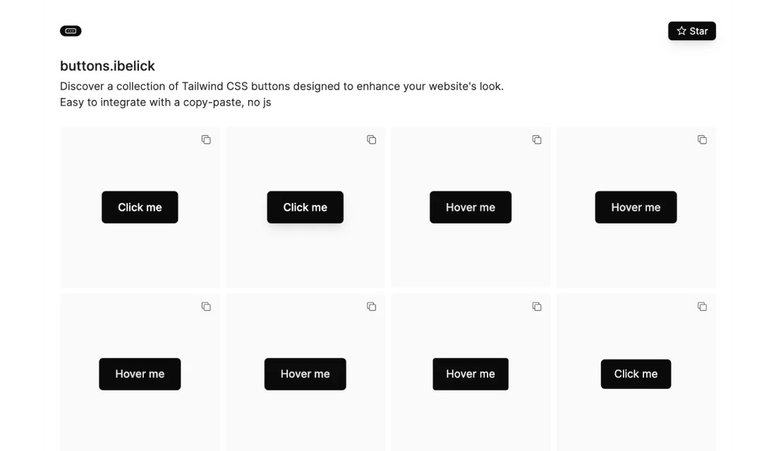 Tailwind CSS button collection | Dezi Gallery