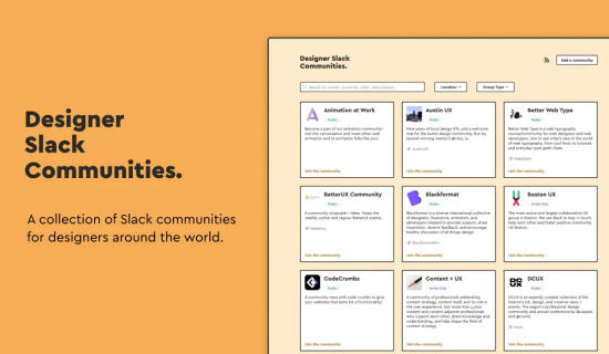 Designer Slack Communities