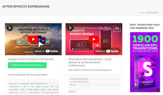 Videolancer - Expressions Library