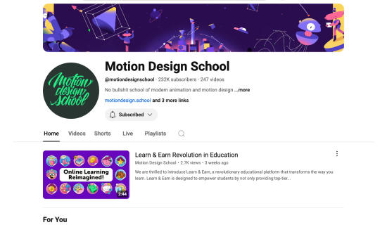 Motion Design School Channel