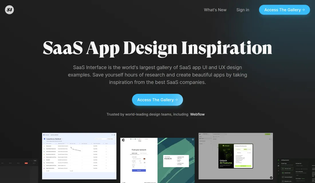 Saas Interface | Dezi Gallery