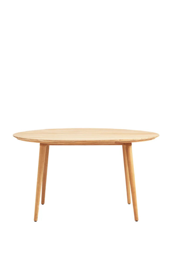 Stilren brun bord i teak från 1898.