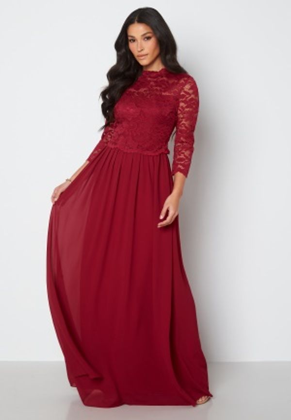 Bubbleroom Occasion Jolie Lace Gown Wine-red 42