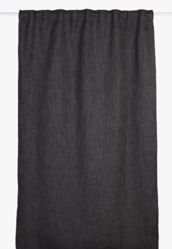 Mörkgrå hemtex-gardin i skön modell.