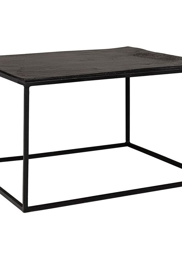 Stilriktig artwood sidobord i svart färg gjord i järn.