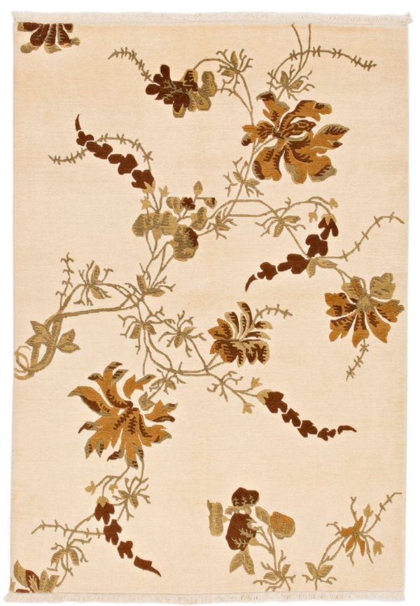 Jättesnygg ullmatta i vitt från Bargi.