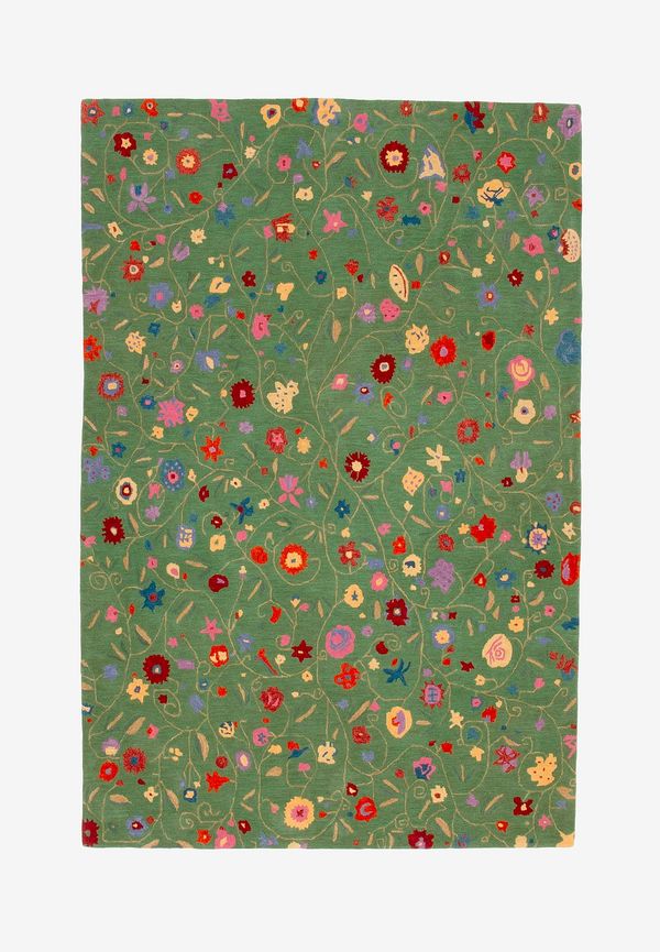 Grön Bargi-matta i riktigt snygg modell.