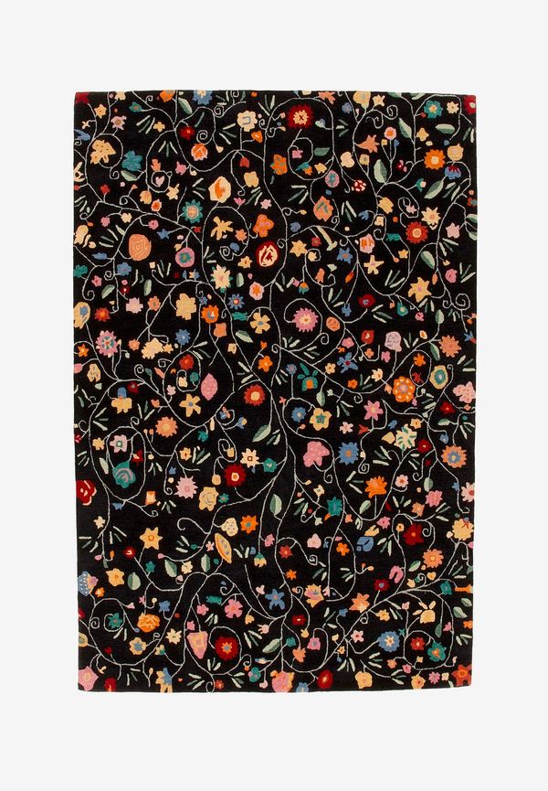 Modern ullmatta i grått från Bargi.