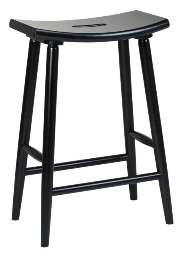 Svart Designtorget-barpall i ikonisk modell.