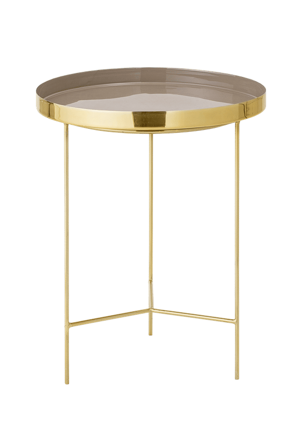 Riktigt trendig bloomingville bord i brun färg gjord i aluminium.