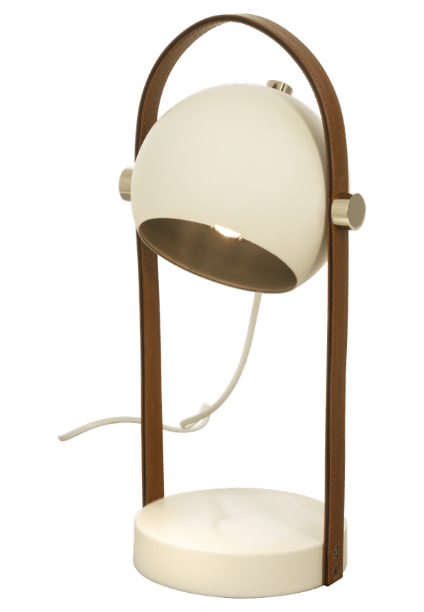 Cool bordslampa i läder från Aneta Belysning.