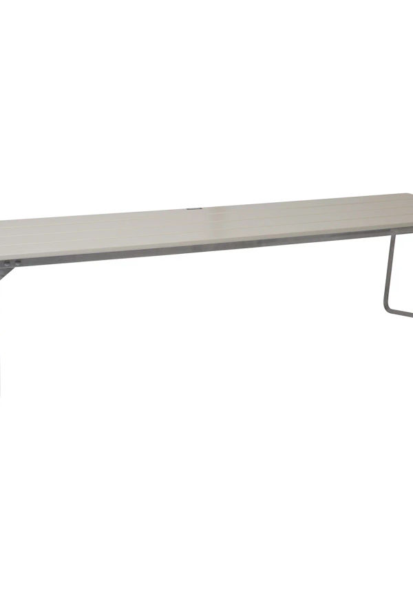 Otroligt fin sittbänk i ek från Grythyttan Stålmöbler.