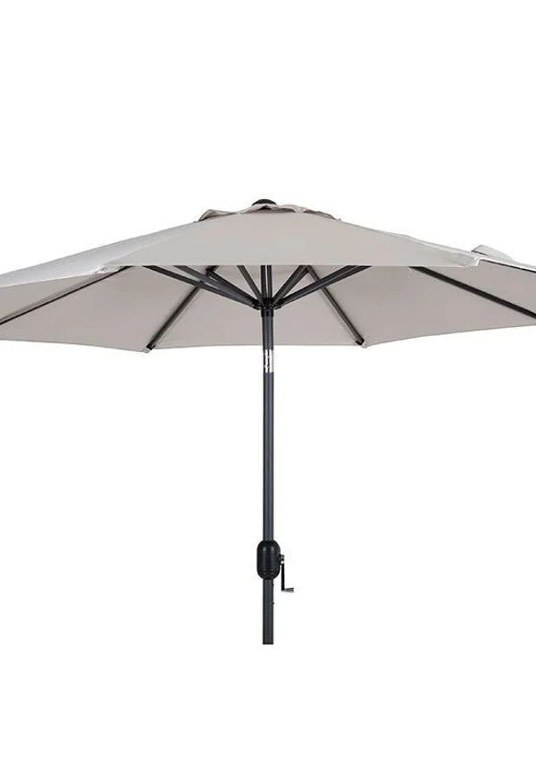 Söt brafab utemöbel i grå färg gjord i aluminium.