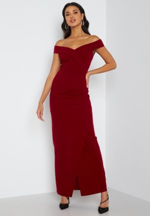 Bubbleroom Occasion Lydia Off Shoulder Gown Red 36