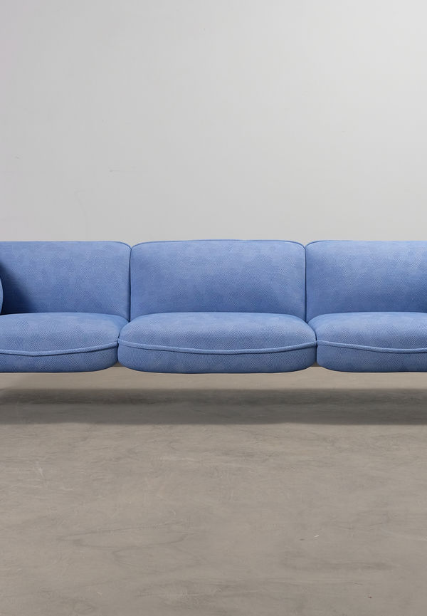 Moderiktig blå soffa 2025 från Edsbyn.