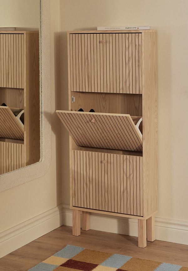 Beige Ellos Home-låda i smickrande modell.