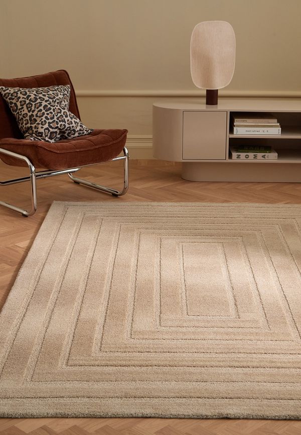 Modern ellos home ellos matta i vit färg gjord i ull.