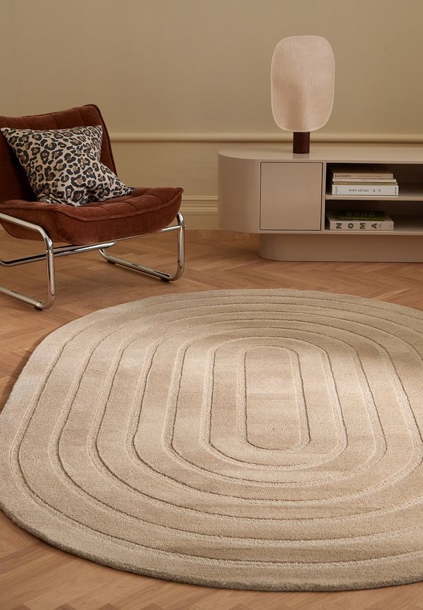 Vit Ellos Home-halkskyddsmatta i mysig modell.