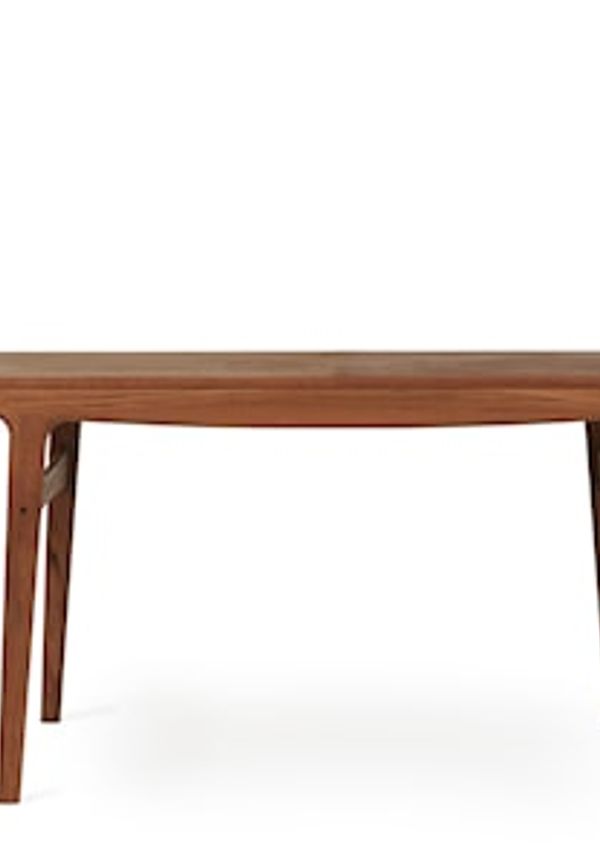 Brun Warm Nordic-teakmatbord i vacker modell.