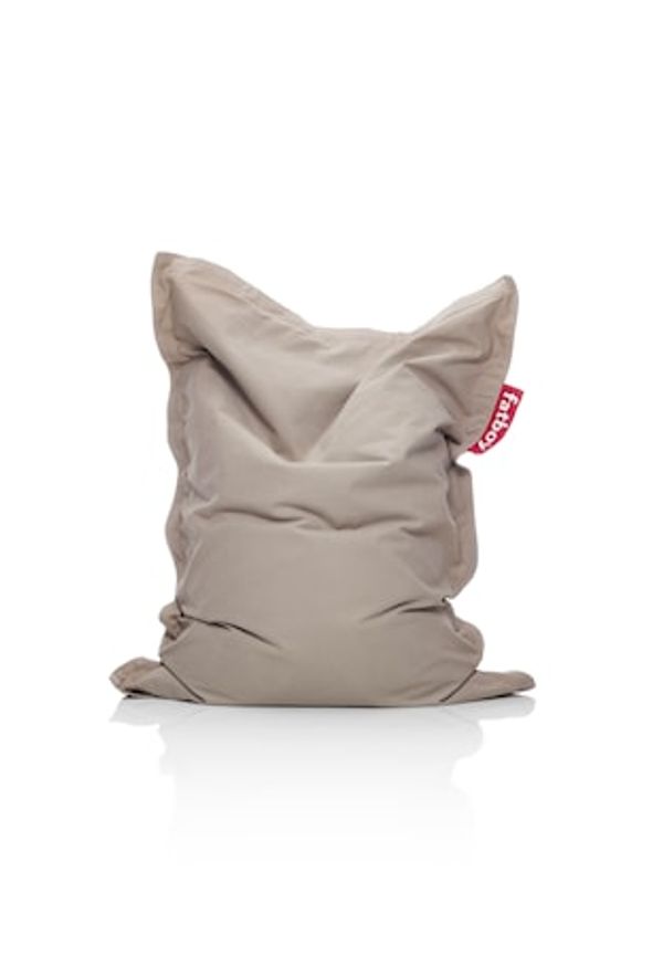 Exklusiv fatboy fåtölj i beige färg gjord i bomull.