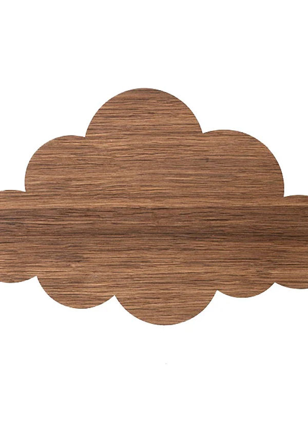 Skön lampa i brun färg gjord i ek.