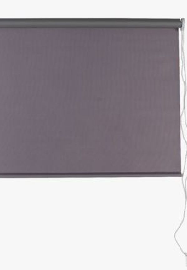 Grå Dekosol-rullgardin i snygg modell.