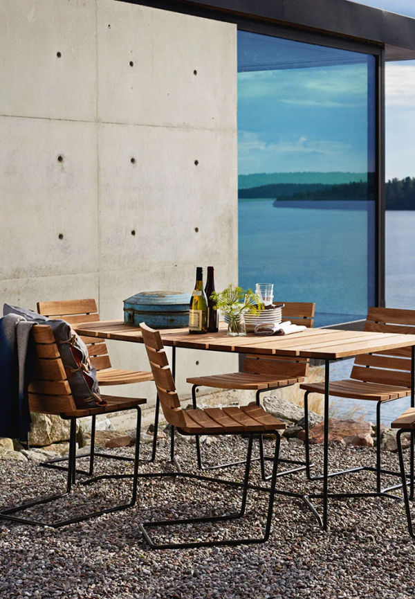 Mysig matgrupp i teak från Skargaarden.