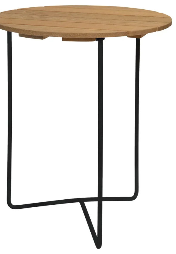 Stilriktig bord i ek från Grythyttan Stålmöbler.