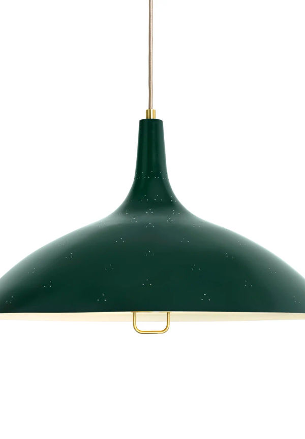 Vacker grön lampa 2025 från Gubi.