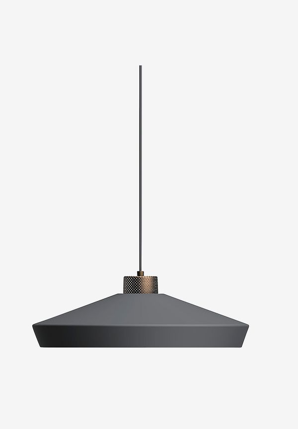 Flerfärgad Herstal-lampa i otroligt snygg modell.