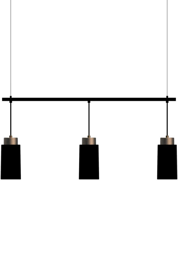 Svart Herstal-taklampa i riktigt fin modell.