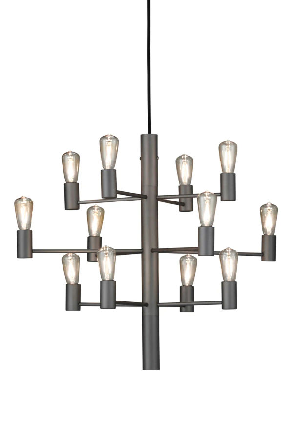 Stilriktig lampa i grått från Herstal.