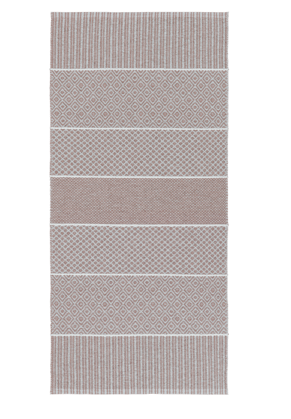 Otroligt fin plastmatta i rosa från Horredsmattan.