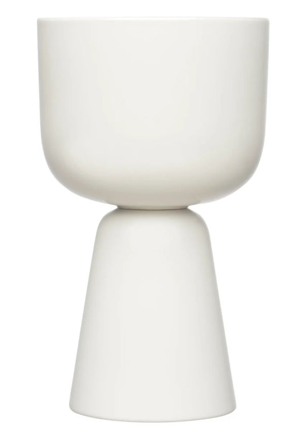 Smickrande kruka i vitt från Iittala.