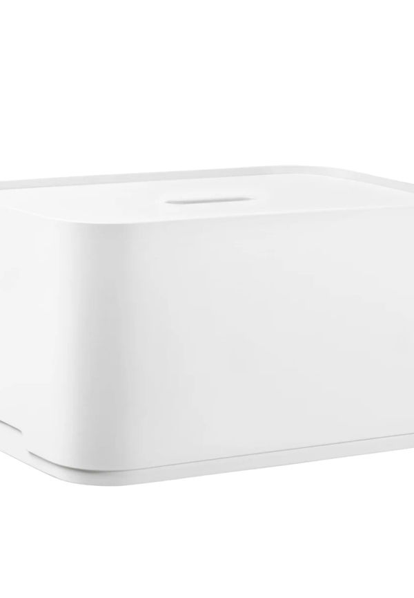 Vit Iittala-förvaringslåda i snygg modell.