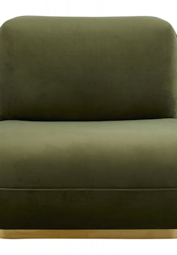 Jättesnygg fåtölj i grönt från Nordal.