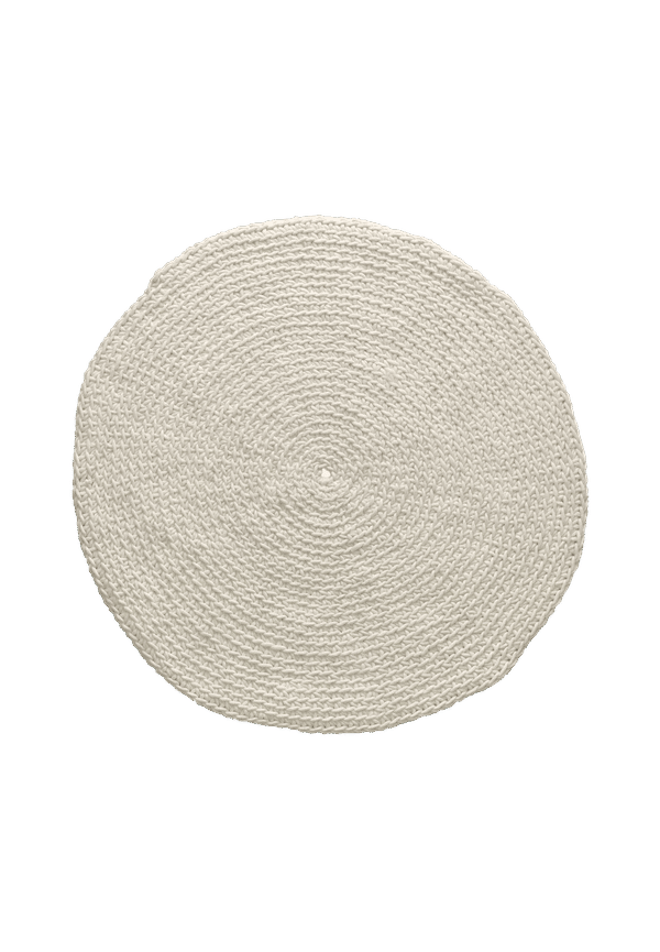 Härlig ullmatta i vitt från Kave Home.