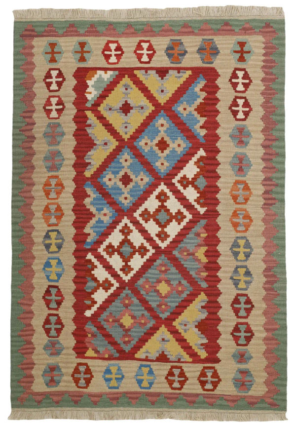 Flerfärgad ullmatta som passar perfekt till våren 2025!