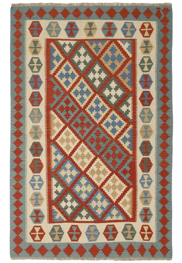 Flerfärgad ullmatta som passar perfekt till våren 2025!