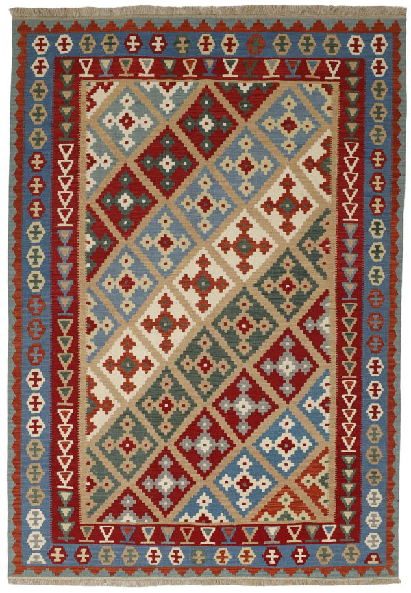 Flerfärgad ullmatta som passar perfekt till våren 2025!