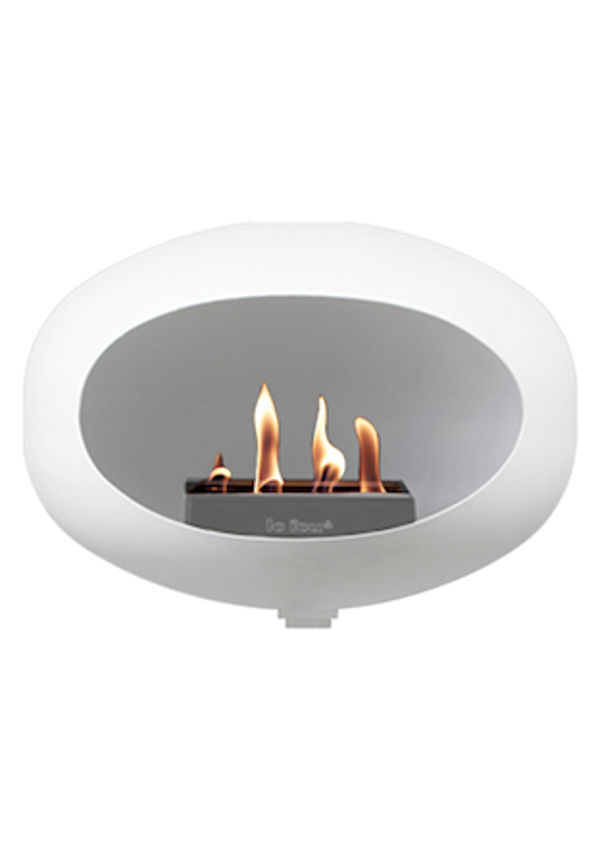 Superfin kamin i vitt från Le Feu.