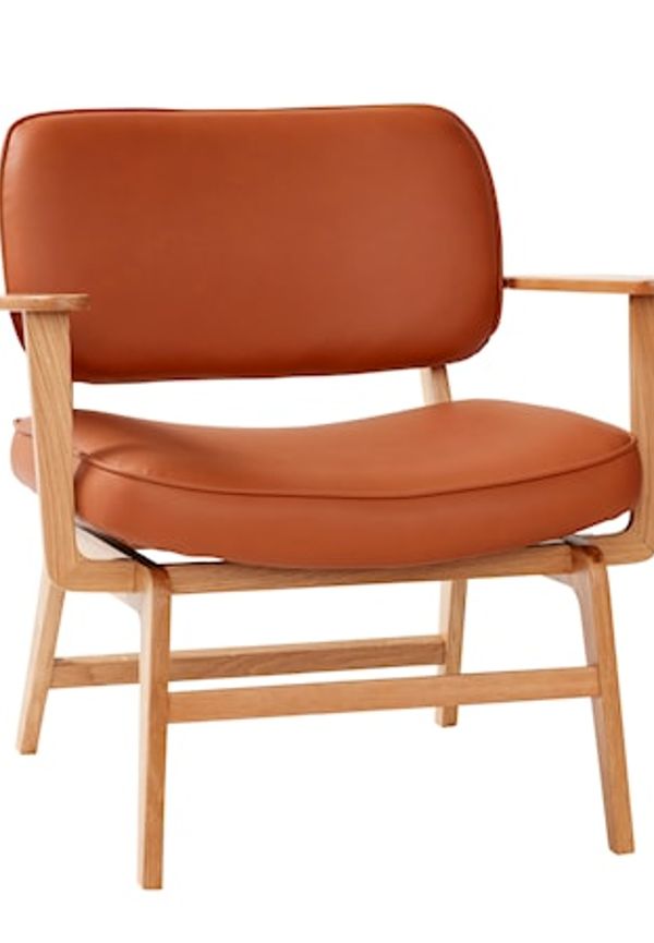 Brun Hübsch-fåtölj i klassisk modell.