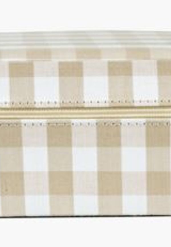Beige hemtex-smyckesskrin i exklusiv modell.