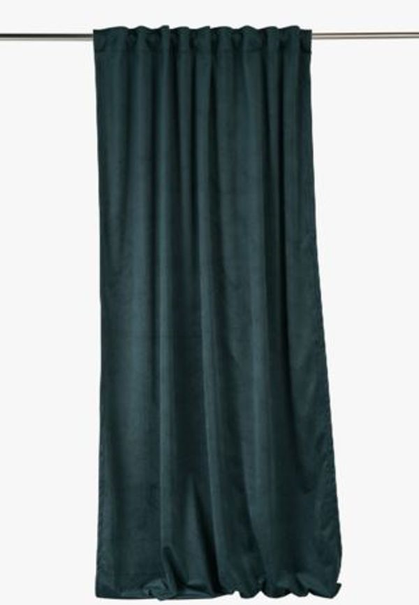 Mörkgrön hemtex-gardin i stilriktig modell.