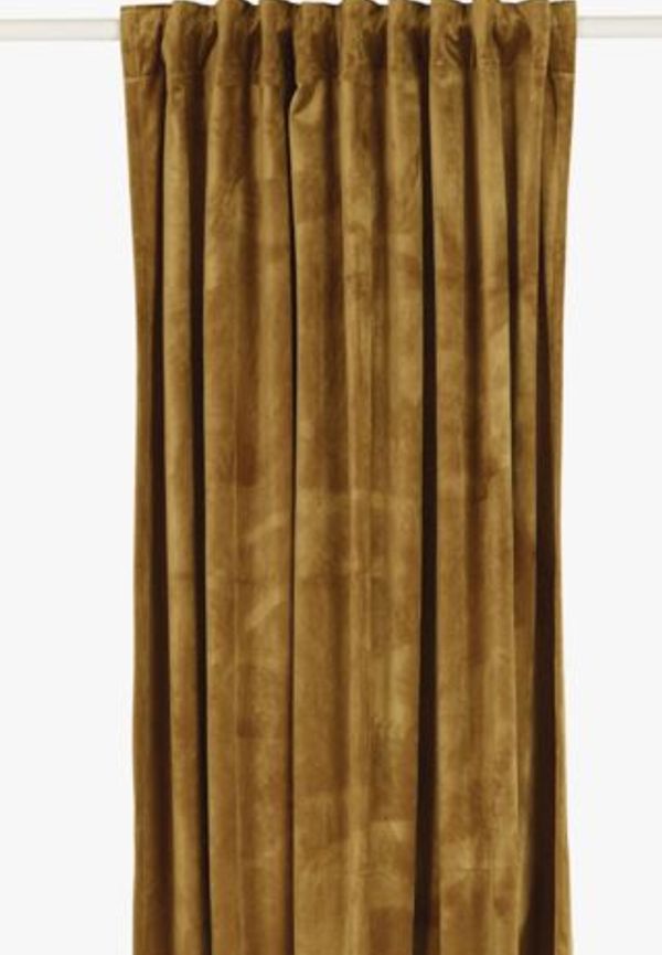 Klassisk gardin i gult från hemtex.