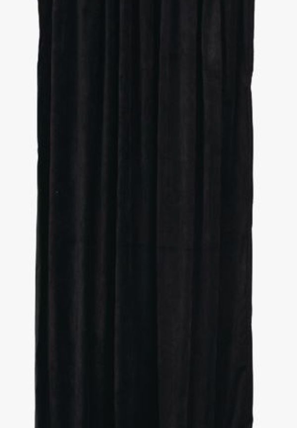 Svart hemtex-gardin i fantastiskt fin modell.