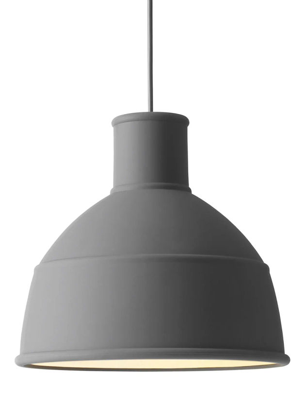 Fantastiskt snygg taklampa i grått från Muuto.