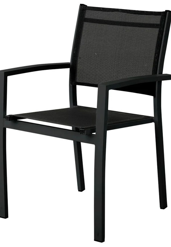 Svart Brafab-aluminiumstol i trendig modell.