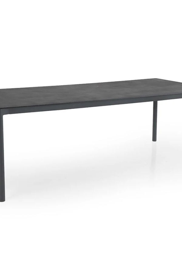 Söt brafab bord i grå färg gjord i aluminium.